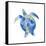 Sea Turtle-Mercedes Lopez Charro-Framed Stretched Canvas