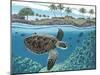 Sea Turtle-Palmer Artworks-Mounted Giclee Print