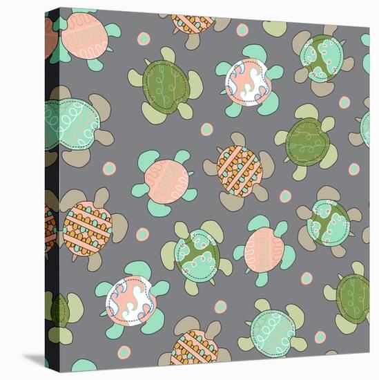 Sea Turtles-Joanne Paynter Design-Stretched Canvas