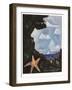 Sea View--Starfish, New England, 1934 (Oil on Board)-Marsden Hartley-Framed Giclee Print