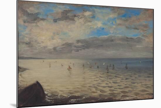 Sea Viewed from the Heights of Dieppe-Eugene Delacroix-Mounted Giclee Print