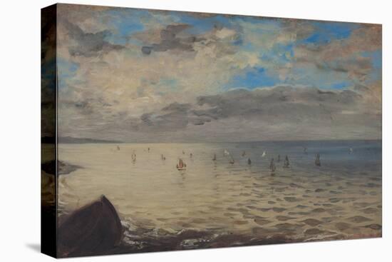 Sea Viewed from the Heights of Dieppe-Eugene Delacroix-Stretched Canvas