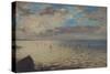 Sea Viewed from the Heights of Dieppe-Eugene Delacroix-Stretched Canvas