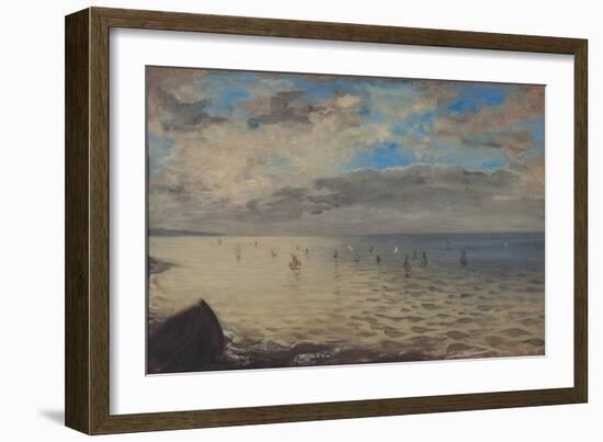 Sea Viewed from the Heights of Dieppe-Eugene Delacroix-Framed Giclee Print