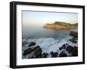 Sea Wall and Harbour Entrance, Lekeitio, Basque Country, Costa Vasca, Euskadi, Spain, Europe-Groenendijk Peter-Framed Photographic Print