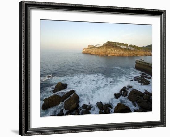 Sea Wall and Harbour Entrance, Lekeitio, Basque Country, Costa Vasca, Euskadi, Spain, Europe-Groenendijk Peter-Framed Photographic Print