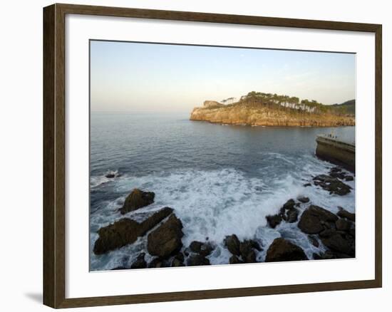 Sea Wall and Harbour Entrance, Lekeitio, Basque Country, Costa Vasca, Euskadi, Spain, Europe-Groenendijk Peter-Framed Photographic Print