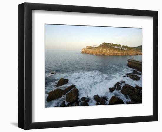 Sea Wall and Harbour Entrance, Lekeitio, Basque Country, Costa Vasca, Euskadi, Spain, Europe-Groenendijk Peter-Framed Photographic Print