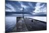 Sea Wall and Harbour Light at Bridlington, East Riding of Yorkshire, England, United Kingdom-Mark Sunderland-Mounted Photographic Print