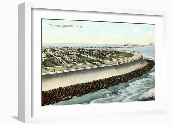 Sea Wall, Galveston-null-Framed Art Print