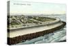 Sea Wall, Galveston-null-Stretched Canvas