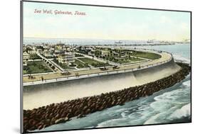 Sea Wall, Galveston-null-Mounted Premium Giclee Print