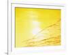 Sea Waves in Yellow with Sunlight-null-Framed Photographic Print