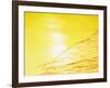 Sea Waves in Yellow with Sunlight-null-Framed Photographic Print