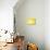 Sea Waves in Yellow with Sunlight-null-Stretched Canvas displayed on a wall