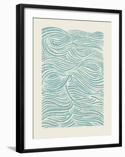 Sea Waves Pattern. EPS Vector File.-CPD-Lab-Framed Art Print