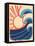 Sea Waves Poster.Grunge Illustration Of Sea Landscape-GeraKTV-Framed Stretched Canvas