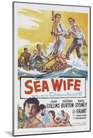 Sea Wife, Joan Collins, (Bottom Left), Richard Burton, (Second from Bottom Left), 1957-null-Mounted Art Print