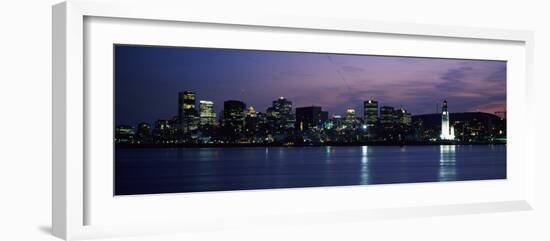 Sea with Buildings in the Background, Montreal, Quebec, Canada-null-Framed Photographic Print