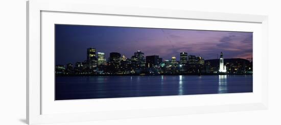 Sea with Buildings in the Background, Montreal, Quebec, Canada-null-Framed Photographic Print