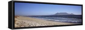 Sea with Table Mountain in the Background, Bloubergstrand, Cape Town, Western Cape Province, South-null-Framed Stretched Canvas