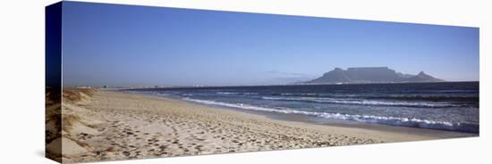 Sea with Table Mountain in the Background, Bloubergstrand, Cape Town, Western Cape Province, South-null-Stretched Canvas