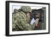 Seabee Completes a Generator Check During a Command Post Exercise-null-Framed Photographic Print