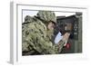 Seabee Completes a Generator Check During a Command Post Exercise-null-Framed Photographic Print