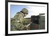 Seabee Completes a Generator Check During a Command Post Exercise-null-Framed Photographic Print