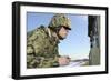 Seabee Completes a Generator Check During a Command Post Exercise-null-Framed Photographic Print