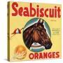 Seabiscuit Brand - Lindsay, California - Citrus Crate Label-Lantern Press-Stretched Canvas