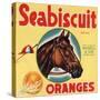 Seabiscuit Brand - Lindsay, California - Citrus Crate Label-Lantern Press-Stretched Canvas
