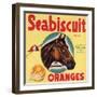 Seabiscuit Brand - Lindsay, California - Citrus Crate Label-Lantern Press-Framed Art Print