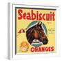 Seabiscuit Brand - Lindsay, California - Citrus Crate Label-Lantern Press-Framed Art Print