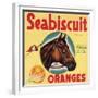 Seabiscuit Brand - Lindsay, California - Citrus Crate Label-Lantern Press-Framed Premium Giclee Print