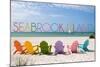 Seabrook Island, South Carolina - Colorful Beach Chairs-Lantern Press-Mounted Art Print