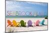 Seabrook Island, South Carolina - Colorful Beach Chairs-Lantern Press-Mounted Art Print