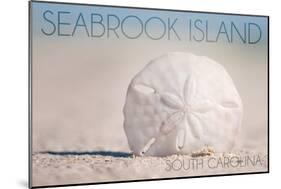 Seabrook Island, South Carolina - Sand Dollar and Beach-Lantern Press-Mounted Art Print