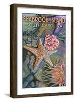 Seabrook Island, South Carolina - Tidepool-Lantern Press-Framed Art Print