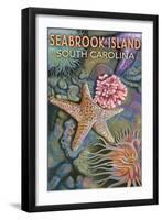 Seabrook Island, South Carolina - Tidepool-Lantern Press-Framed Art Print