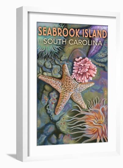 Seabrook Island, South Carolina - Tidepool-Lantern Press-Framed Art Print