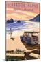 Seabrook Island, South Carolina - Woody on the Beach-Lantern Press-Mounted Art Print