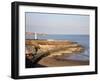 Seaburn Lighthouse and Beach Sunderland, Tyne and Wear, England, United Kingdom, Europe-Mark Sunderland-Framed Photographic Print