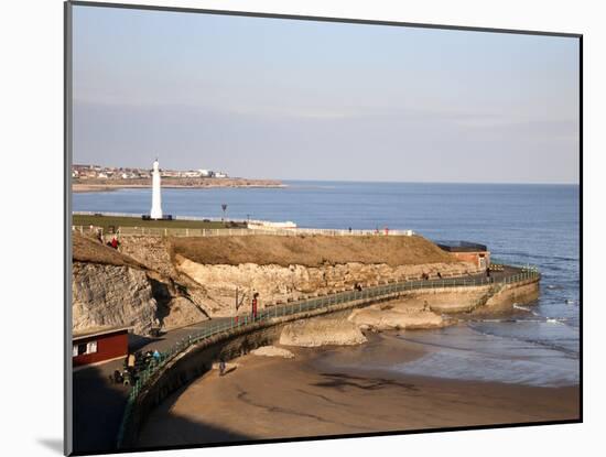 Seaburn Lighthouse and Beach Sunderland, Tyne and Wear, England, United Kingdom, Europe-Mark Sunderland-Mounted Photographic Print