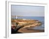 Seaburn Lighthouse and Beach Sunderland, Tyne and Wear, England, United Kingdom, Europe-Mark Sunderland-Framed Photographic Print