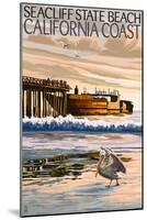 Seacliff State Beach, California Coast-Lantern Press-Mounted Art Print