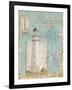 Seacoast Lighthouse II-Paul Brent-Framed Art Print