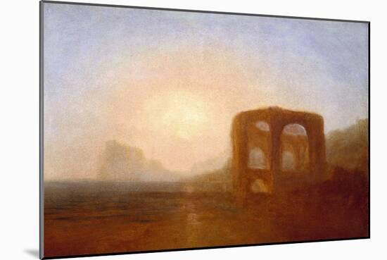 Seacoast with Ruin, Probably the Bay of Baiae-J. M. W. Turner-Mounted Giclee Print