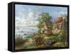 Seacove Cottage-Nicky Boehme-Framed Stretched Canvas