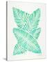 Seafoam Banana Leaves-Cat Coquillette-Stretched Canvas